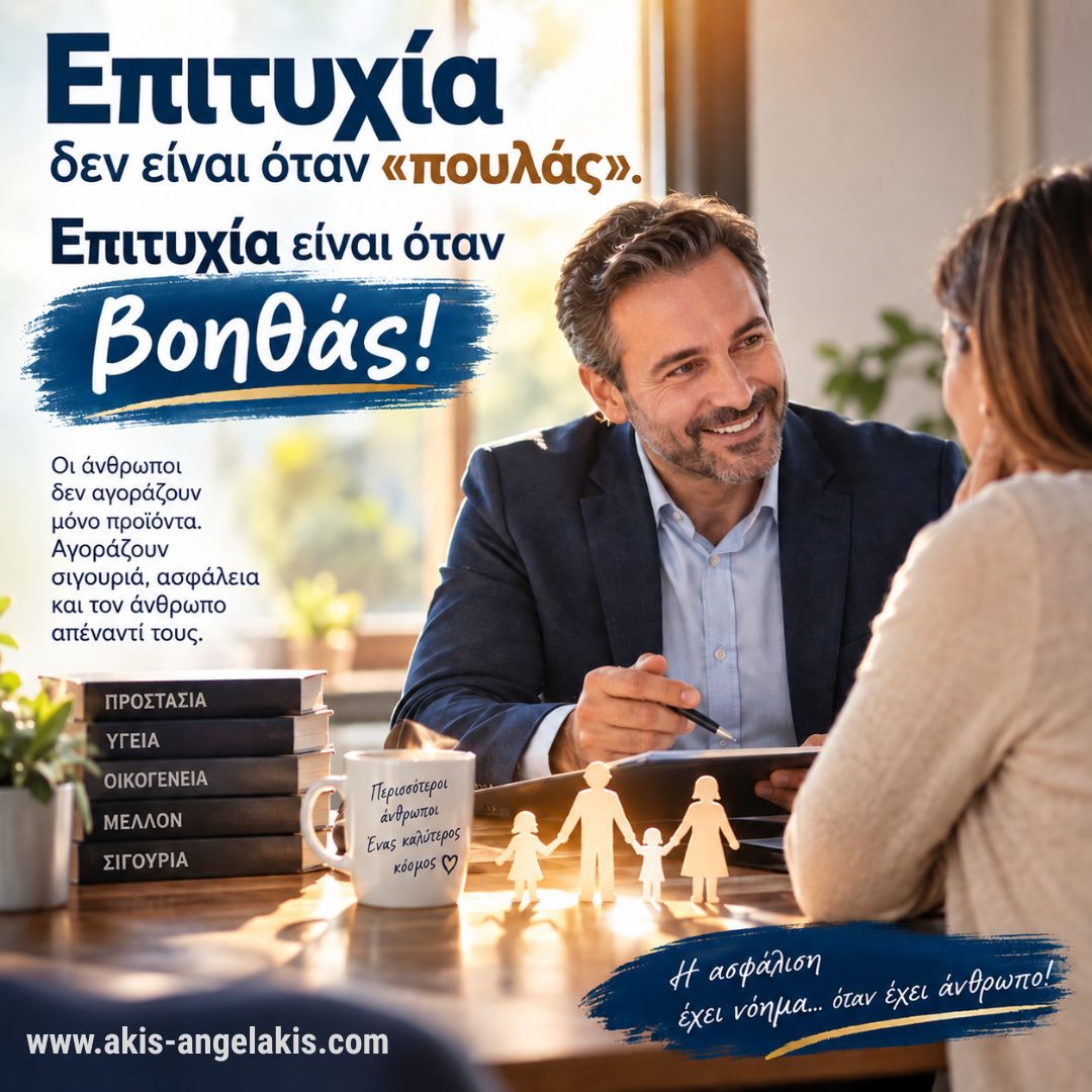 Επιτυχία δεν είναι όταν «πουλάς». Επιτυχία είναι όταν βοηθάς!