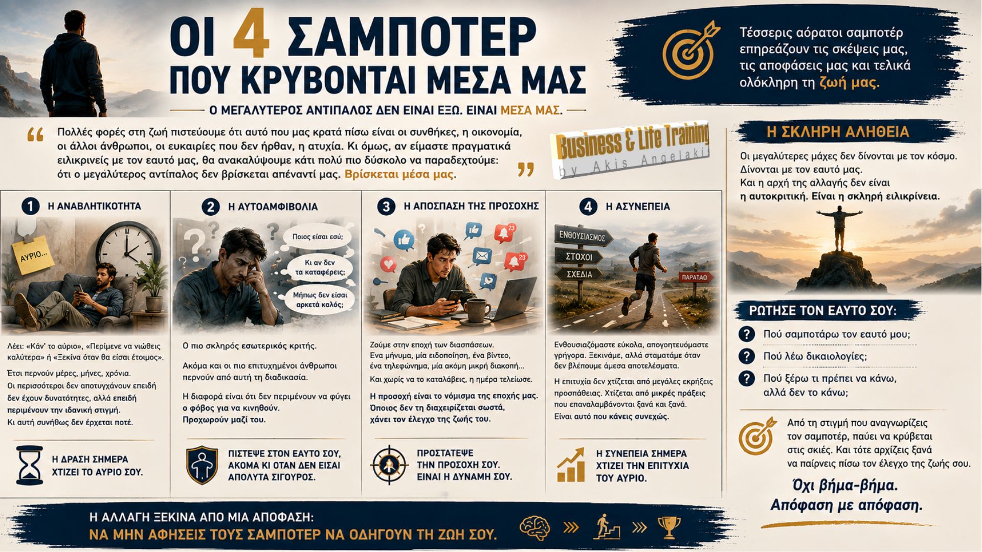 Οι 4 «σαμποτέρ» που κρύβονται μέσα μας